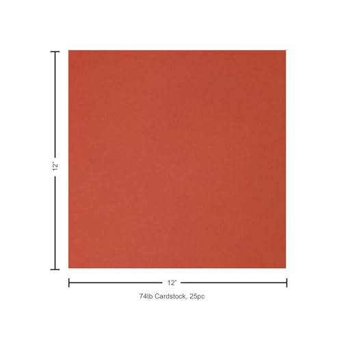 Cdstk Muslin 12x12 74lb Burning Ember - color: Burning Ember