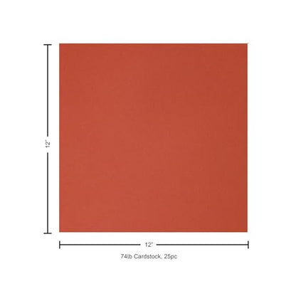 Cdstk Muslin 12x12 74lb Burning Ember - color: Burning Ember