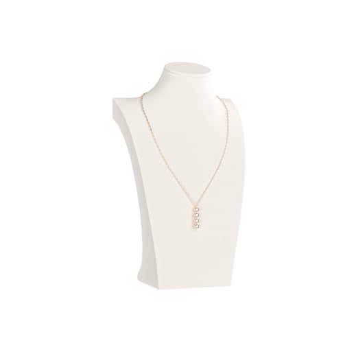Necklace Bust Display Stand, Necklace Holder, Pendant Chain Necklace Organizer for Women (Beige Velvet, L 1PCS) - color: Beige Velvet, size: 11.4" Height (1pc)