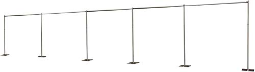 OnlineEEI8 Foot Tall Fixed Height Collapsible Pipe and Drape Backdrop Kit 8x50 (Black Drapes) (BBD9990850CDPR750) - color: Black