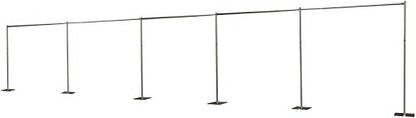 OnlineEEI8 Foot Tall Fixed Height Collapsible Pipe and Drape Backdrop Kit 8x50 (Black Drapes) (BBD9990850CDPR750) - color: Black