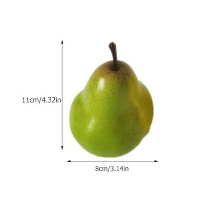 TOYANDONA Artificial Pears Simulation Fruit Model Set, 4pcs Lifelike Decorative Pears for Photography Props, Shop Window Display, Home Kitchen Party Ornament