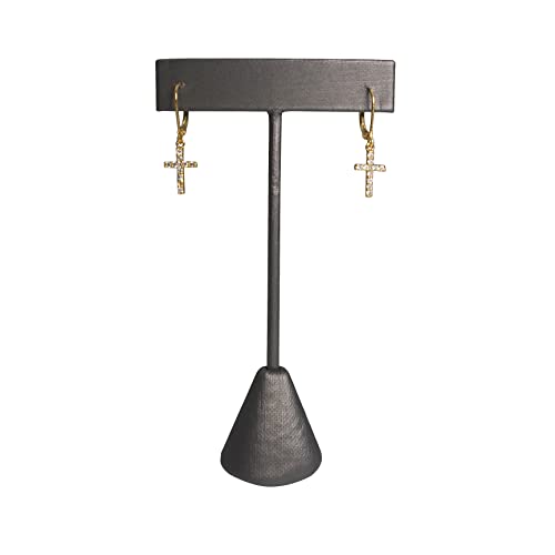 6Pcs Set Earring T Stand Display Set, Jewelry Display Stand for Showroom and Tradeshow Showcase Displays, various materials, 4 1/2 H in; 5 3/4 H in; 6 3/4 H in (Steel Grey) - color: Steel Grey