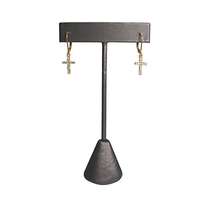 6Pcs Set Earring T Stand Display Set, Jewelry Display Stand for Showroom and Tradeshow Showcase Displays, various materials, 4 1/2 H in; 5 3/4 H in; 6 3/4 H in (Steel Grey) - color: Steel Grey