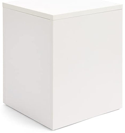 Displays2go White Merchandise Display Cube, 16 Inch Tall – White (WDCUBEWHT1) - color: White, size: 16"H