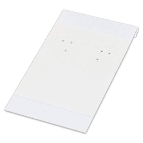 The Display Guys 100-pc Earring Cards for Selling - Jewelry Hanging Earring Display Cards, Earring Holder Cards (White Flocked, 2 x 4) Fit 3 Pairs - color: White Plain, size: 2" X 4"