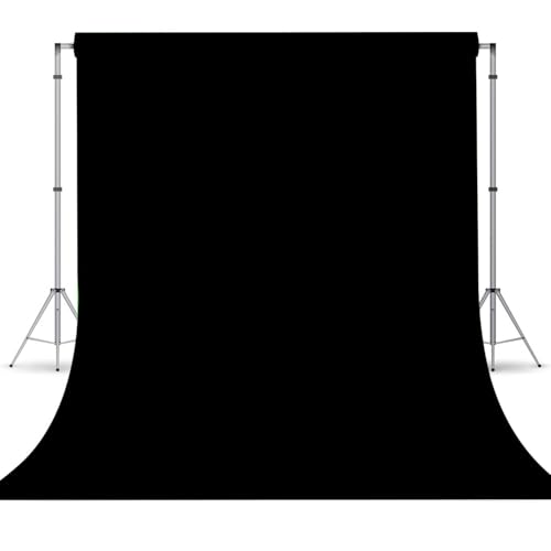 Black Photo Backdrop for Photoshoot, Photo Backdrop Curtain, Black Backdrops for Party Portrait Photoshoots Video Studio 6x9ft - color: Black, size: 6x9 FT