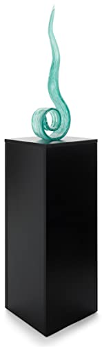 Displays2go Black Display Pedestal Stand, 36" Tall Portable Gallery & Art Pedestal for Retail, Exhibits & Museums (WDCUBEBLK3) - color: Black, size: 36"H