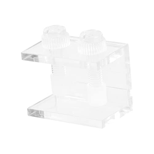 ORFOFE 2Pcs Transparent Acrylic Clips for Aquarium Background Durable Fish Tank Backdrop Clamp with Siphon Groove Design for Securely Fixing Backgrounds Aquariums