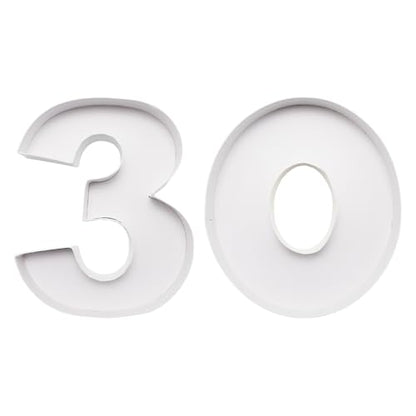 Charcuterie Cardboard Number Fillable Shaped Treat Decorative Box Anniversary Birthday Table Centerpiece (30 Style, 9inch) - size: 9inch, style: 30 Style