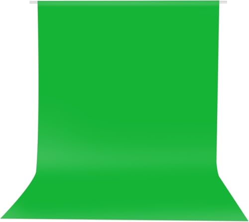 HEMMOTOP Green Screen Backdrop, 6x9 ft Greenscreen Background for Streaming, Seamless Polyester Green Photo Backdrop Fabric Sheet for Photography, Video Recording (Backdrop only) - color: Green, size: 6x9ft