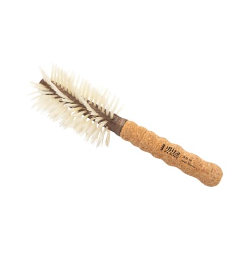 Ibiza Hair B10 Round Brush | 80mm Barrel for Bounce & Easy Styling Control | Blonde Boar Bristles for Fine, Ethnic & Color-Treated Hair - size: B10, 80mm