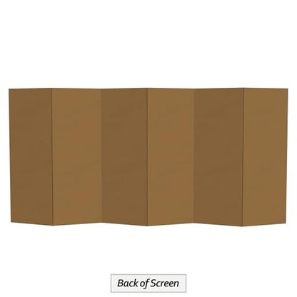 4 ft. Short White Temporary Cardboard Folding Screen - 6 Panels - size: 4 ft Short - 6 Panel