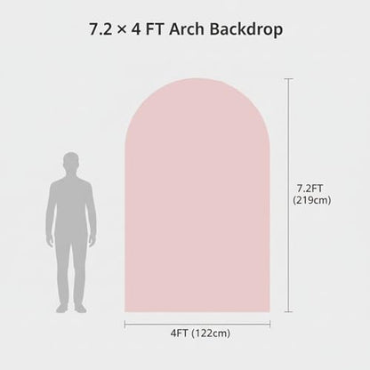 Double Sided 7.2FT Pink Arch Backdrop Cover Spandex Fitted Stretchy Arch Covers for Wedding Birthday Party Bridal Baby Shower Ceremony - color: Pink, size: 7.2FT
