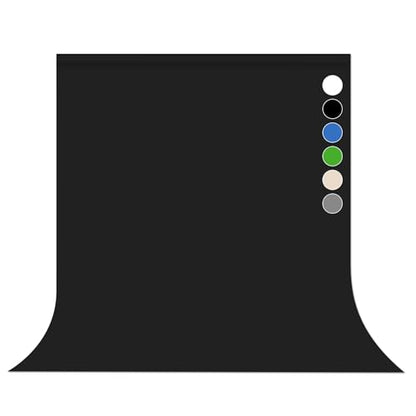 Black Backdrop，Virtual Black Background Sheet，Fabric Wrinkle Resistance Photo Background for Photo Studio Shooting Props，6x9FT - color: Black, size: 6x9ft