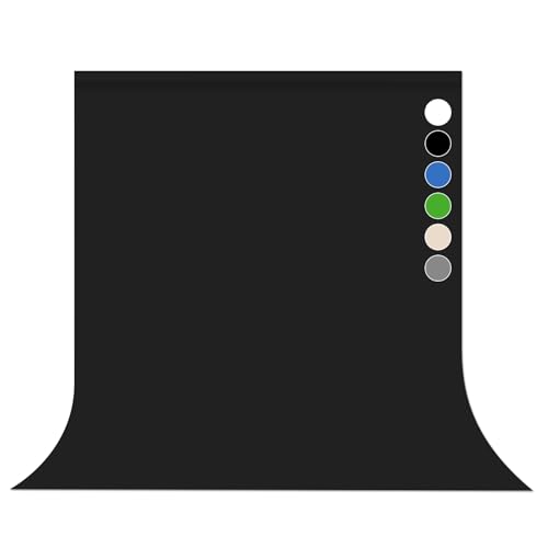 Black Backdrop，Virtual Black Background Sheet，Fabric Wrinkle Resistance Photo Background for Photo Studio Shooting Props，8x10FT - color: Black, size: 8x10ft