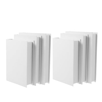Generic 6pcs Faux Book Set for Decor Stackable White Blank Books - Modern Farmhouse Shelf Styling Model - Aesthetic Coffee Table Mantel Display Props