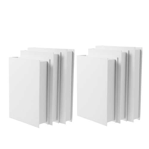 Generic 6pcs Faux Book Set for Decor Stackable White Blank Books - Modern Farmhouse Shelf Styling Model - Aesthetic Coffee Table Mantel Display Props