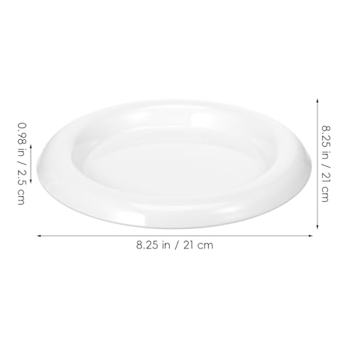 ABOOFAN Ceramic Dessert Plate 8.26In Multifunctional Trinket Dish Jewelry Tray Fruit Plate Appetizer Serving Tray Minimalist Home Decor