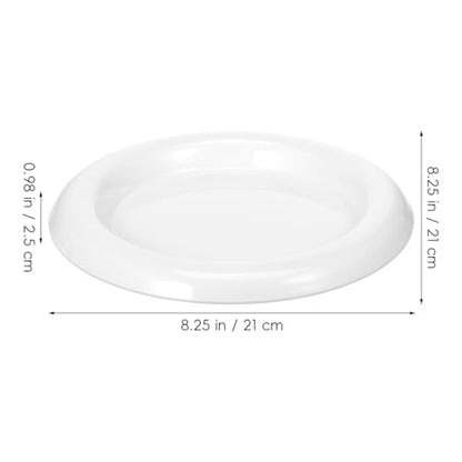 ABOOFAN Ceramic Dessert Plate 8.26In Multifunctional Trinket Dish Jewelry Tray Fruit Plate Appetizer Serving Tray Minimalist Home Decor