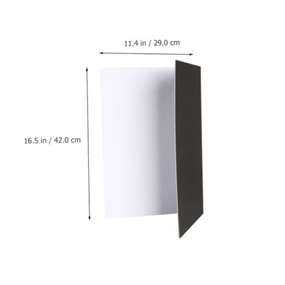 Mikinona Foldable Reflective Photography Board for Tabletop Studio Use, Thickened Black White Photo Background Reflector Panel for Indoor and Outdoor Shooting