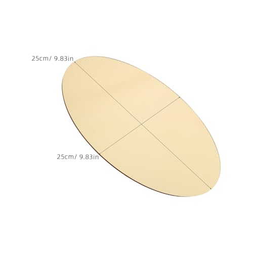 4pcs Gold Acrylic Round Mirrors - Wedding Table Centerpiece Tray Adhesive Wall Sticker Candle Plate for Birtdhay Photoshoot Perfume Cosmetic Jewelry Display - color: Golden