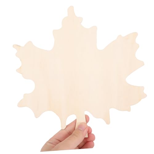 NUOBESTY 6pcs Unfinished Maple Leaf Shaped Cutting Board Painting Boards for Home Decor Mini Blank Trays for Crafts for Baking Serving and Photography Props
