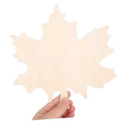 NUOBESTY 6pcs Unfinished Maple Leaf Shaped Cutting Board Painting Boards for Home Decor Mini Blank Trays for Crafts for Baking Serving and Photography Props