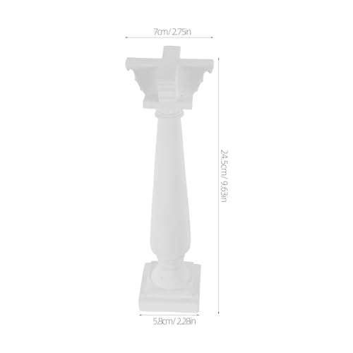 European Style Roman Column Decorative Pillar Statue, Mini Ornament for Home Desktop Decor, Wedding Photo Shoot Photography Prop - size: 24.50X7.00X5.80CM