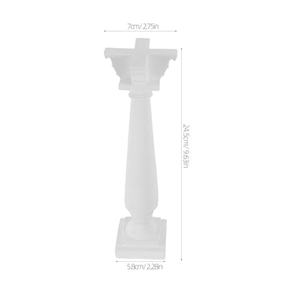 European Style Roman Column Decorative Pillar Statue, Mini Ornament for Home Desktop Decor, Wedding Photo Shoot Photography Prop - size: 24.50X7.00X5.80CM