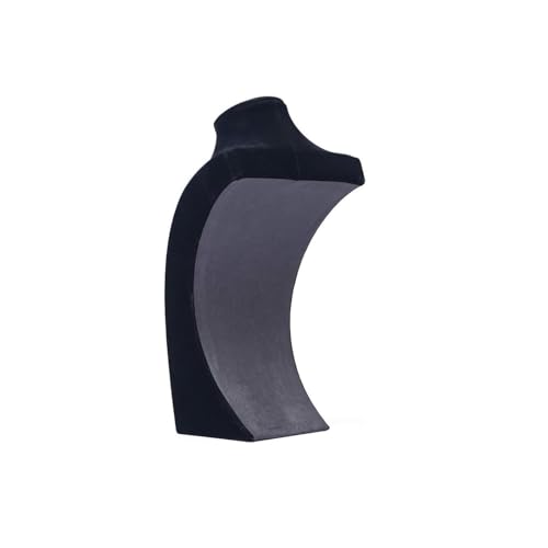 Necklace Bust Stand for Selling, Black Velvet Necklace Display Holder, Jewelry Necklace Organizer Rack for Home Use or Shop Show (11"Height) - color: Black Velvet, size: 11" Height (1pc)