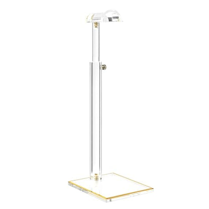 Acrylic Purse Display Stands, 14"-24" Adjustable Height Handbag Holder, Clear Purse Rack Stands for Closet Retail, Durable Gold Trim Hanging Bag Wallet Jewelry Necklace Organizer Stand(PATENT PENDING) - size: 1-pack, L (13.5"-24")