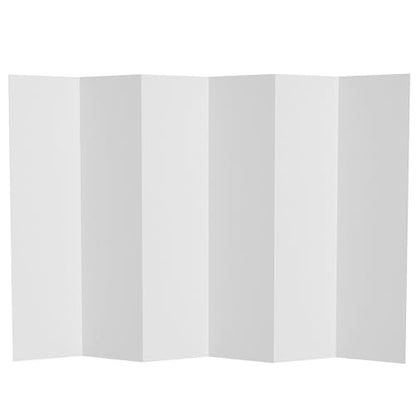 6 ft. Tall White Temporary Cardboard Folding Screen - 6 Panel - size: 6 ft Tall - 6 Panel