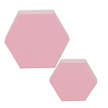 shop Pink Foam Set Photography Background Props-Jewelry Display Photoshoot Prop,Make Products Showing More Refined and Noble (Hexagonal Prism 2Pcs)