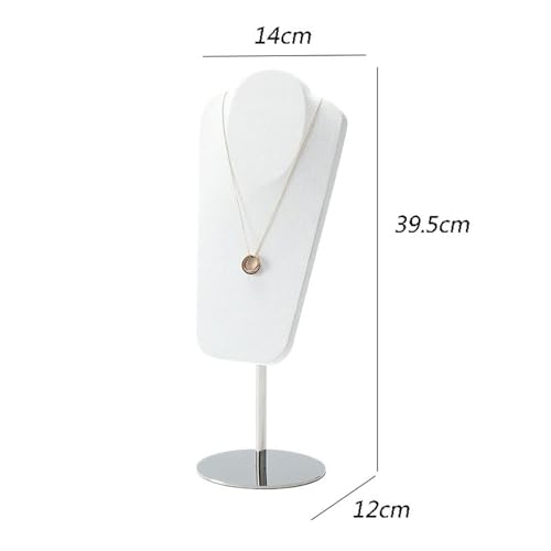Jewelry Display Stand Necklace Display Rack Microfiber Jewelry Rack Window Jewelry Shelf Light Luxury Metal Jewelry Display Props Wall Mounted Jewelry Rack(Gris) - color: Gris