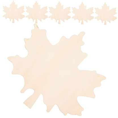 NUOBESTY 6pcs Unfinished Maple Leaf Shaped Cutting Board Painting Boards for Home Decor Mini Blank Trays for Crafts for Baking Serving and Photography Props