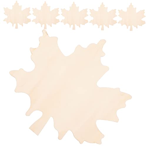NUOBESTY 6pcs Unfinished Maple Leaf Shaped Cutting Board Painting Boards for Home Decor Mini Blank Trays for Crafts for Baking Serving and Photography Props