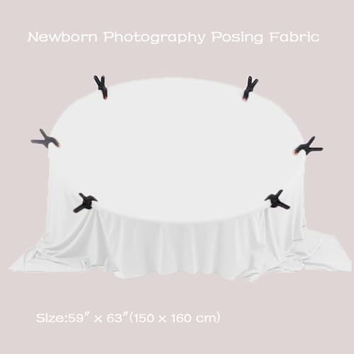 Orraphtstu Newborn Photography Posing Fabric Baby Beanbag Backdrop Props Stretch Blanket for Professional Studio Photoshoot (White) - color: White