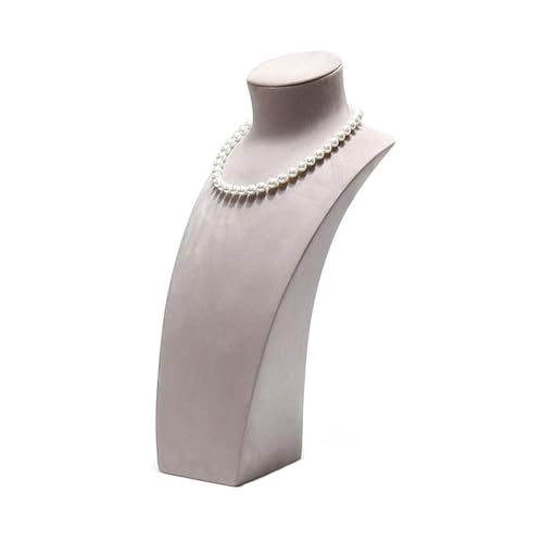 Jewelry Holder Pearl Necklace Jewelry Rack Display Props High-end Light Luxury Vertical Portrait Model Jewelry Display Stand Jewelry Display - color: Gris