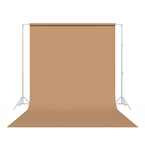 Savage Seamless Paper Photography Backdrop - Color #76 Mocha, Size 107 Inches Wide x 36 Feet Long, Backdrop for YouTube Videos, Streaming, Interviews and Portraits - Made in USA - size: 107 in x 36 ft