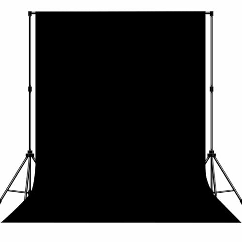 Photo Backdrop Black Background Cloth Professional Photography 5x7ft Seamless Design Eliminates Wrinkle Portrait Photography Wedding Dark Theme Decorations - color: Black, size: 5x7ft