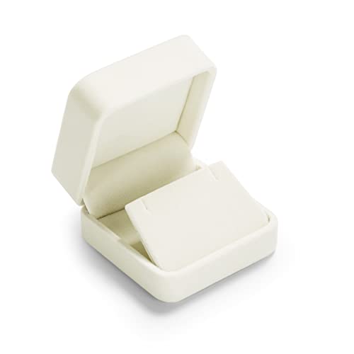Oirlv Velvet Earring Gift Box Wedding Valentine's Day White Earrings Stud Case - style: Earring Box