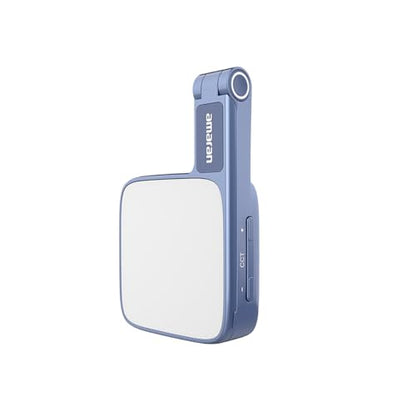 Amaran Go Magnetic Selfie Phone Light, Compatible with MagSafe & Qi2 Magnets, Dual LED Light Source with Adjustable Mirror Light & CCT (2700K-6500K), for Selfies, Makeup, & Content Creation (Blue) - color: Blue