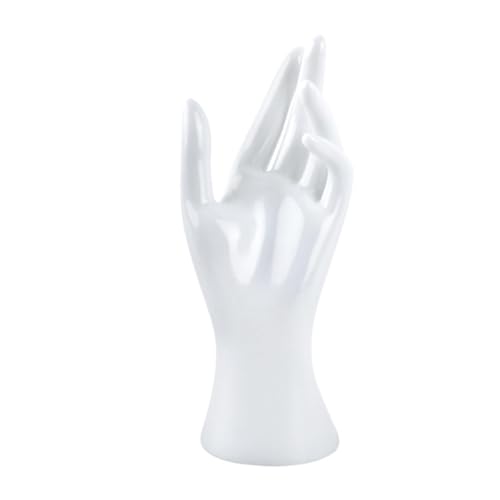 Female Mannequin Hand Display for Jewelry Holder Bracelet Necklace Ring, Women Resin Jewelry Stand for Store Display, Photography, Home Room Decor (White)