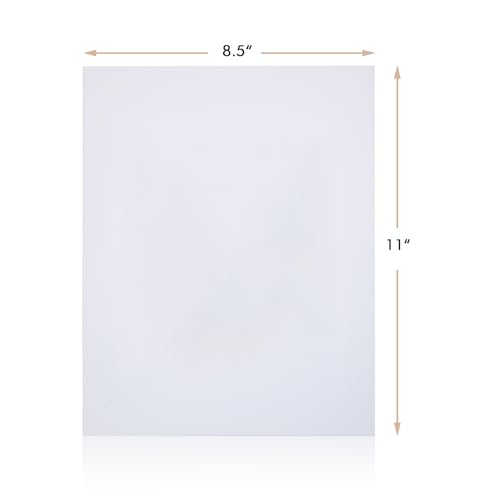 Falling in Art 50 Pack Acid-Free Mat Boards - 8.5x11 Uncut White Backing Boards, 4 - Ply Thickness Backer Boards for Photos, Pictures, Frames, Artworks and Prints - size: 8.5*11-50 Pack