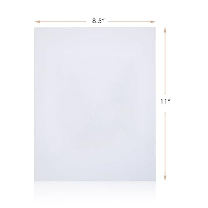 Falling in Art 50 Pack Acid-Free Mat Boards - 8.5x11 Uncut White Backing Boards, 4 - Ply Thickness Backer Boards for Photos, Pictures, Frames, Artworks and Prints - size: 8.5*11-50 Pack