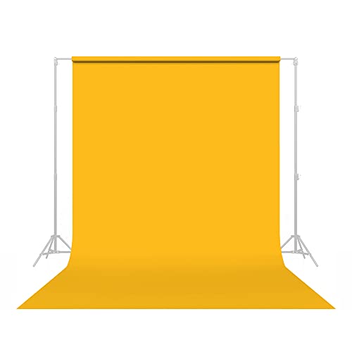 Savage Seamless Paper Photography Backdrop - Color #71 Deep Yellow, Size 107 Inches Wide x 36 Feet Long, Backdrop for YouTube Videos, Streaming, Interviews and Portraits - Made in USA - size: 107 in x 36 ft