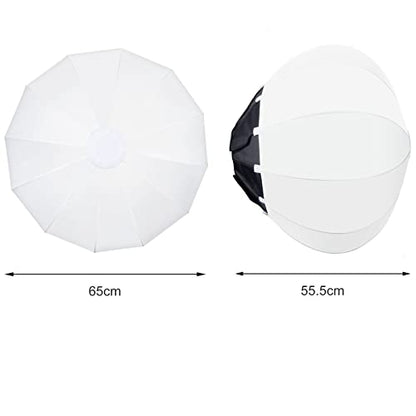 Godox CS-65D 65cm Lantern Softbox Soft Light Modifier w/Reflective Shading Skirt+Carry Bag, Quick-Setup Softbox Diffuser, Compatible with Godox Bowens Mount Studio Flash LED Video Light - size: 65cm|25.59 Inch