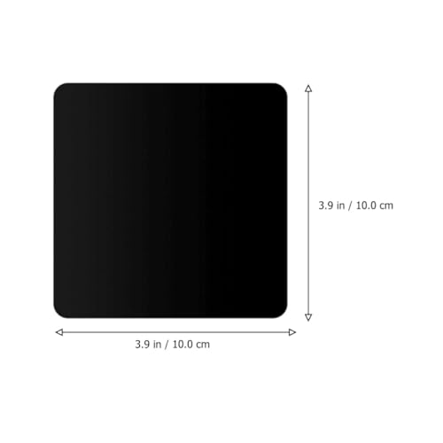 Artibetter 4pcs Black Acrylic Mirror Reflection Board Photography Props 10x10cm Photo Backdrops for Studio Photo Supply and Reflective Background Ornaments