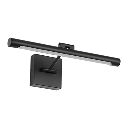 Joosenhouse LED Picture Light Fixtures 16.53" Inches Long Modern Black Wall Lamps with Rotatable Lighting Tube Picture Frame Lights for Paintings 7W(50W Eqv.) Hardwired Connection 3000K - color: Black, size: Non-Dimmable 16.53" Long